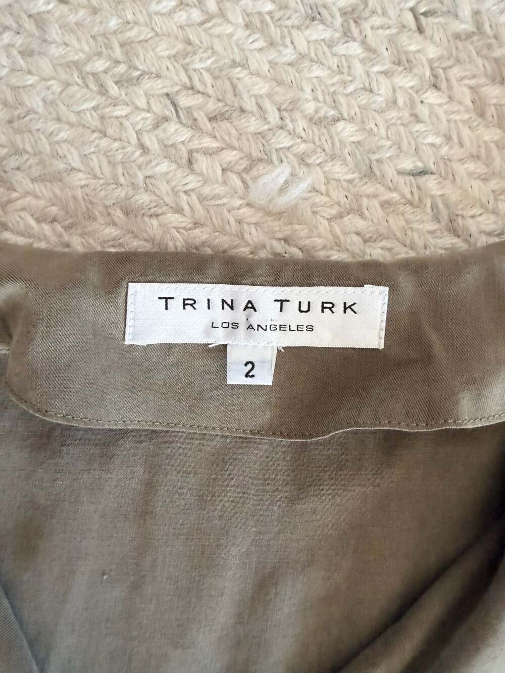 Trina Turk Olive Green Midi Dress - Picture 5 of 6